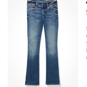 AE KICK BOOTCUT JEAN. 6 X-Short Color: Indigo Waters